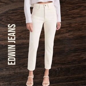 EDWIN ANTHROPOLOGIE Women’s Anderson Ankle in the Size 28 in Ivory Color